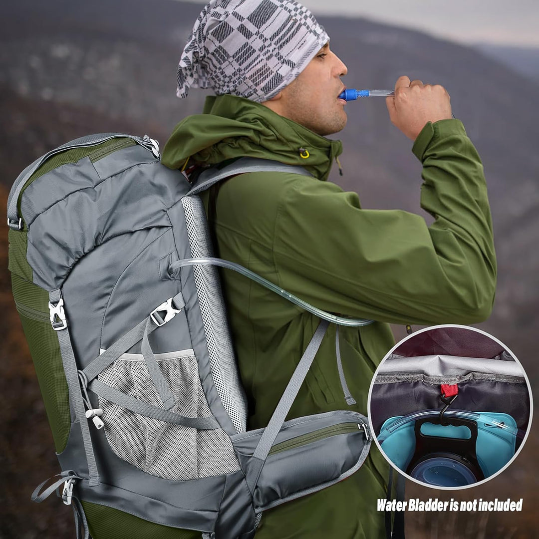 HOMIEE Wanderrucksack 50L, Herren Damen Wasserdichter Trekkingrucksack Reiserucksack Outdoor Wandern