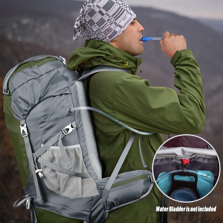 HOMIEE Wanderrucksack 50L, Herren Damen Wasserdichter Trekkingrucksack Reiserucksack Outdoor Wandern