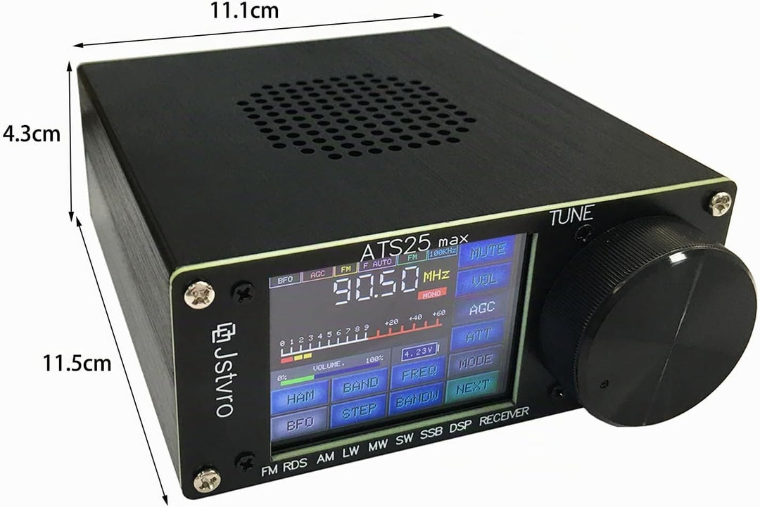 Upgraded ATS-25Max v5.2b All Full Bands SI4732 Receiver Portable 2.4 inch FM AM LSB USB LW SSB Short