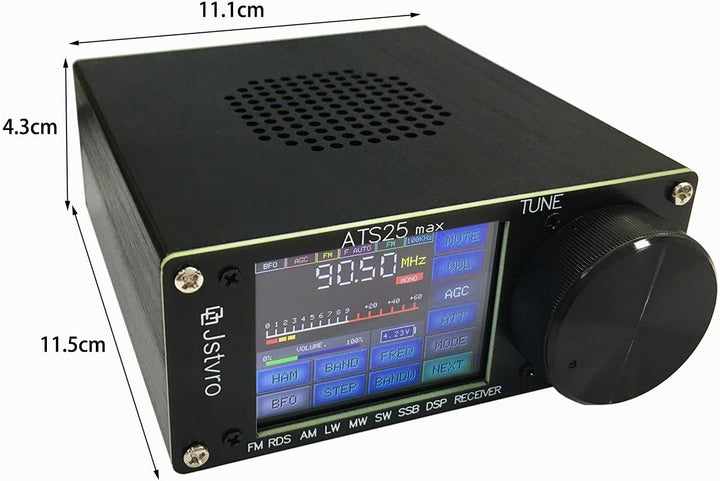 Upgraded ATS-25Max v5.2b All Full Bands SI4732 Receiver Portable 2.4 inch FM AM LSB USB LW SSB Short