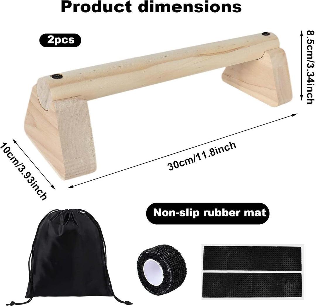Zimoer Liegestützgriffe 2 Push Up Bars, Ergonomische Parallettes &amp; Liegestütze Ständer mit Tasche, E