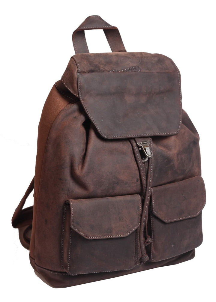 Greenburry Vintage Umhängetasche Braun 32x36x15cm Ledertasche Rucksack