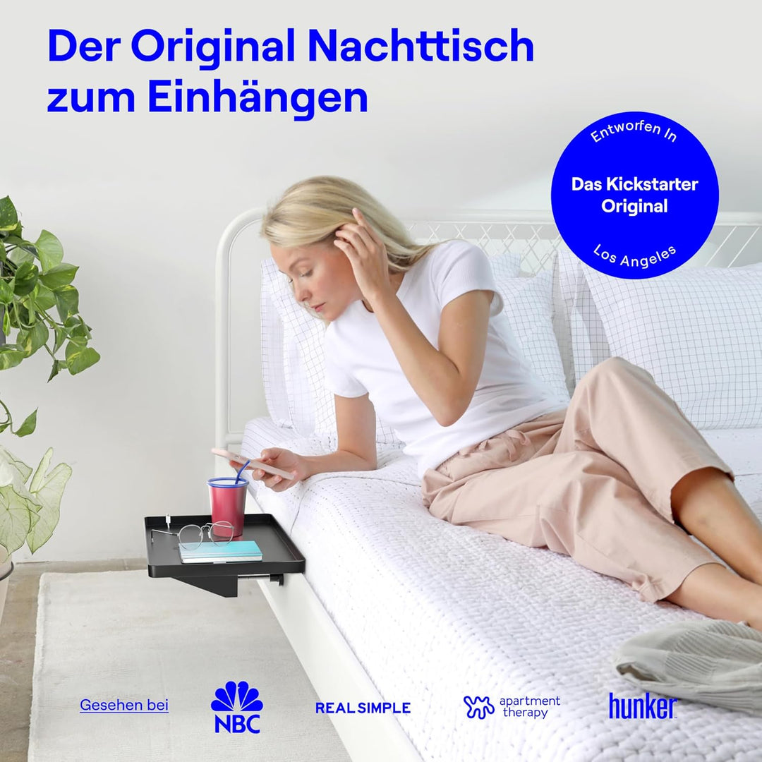 BedShelfie Nachttisch Zum Einhängen Bettablage für Schlafsaal, Etagenbett und Obere Etagenbett, Esse
