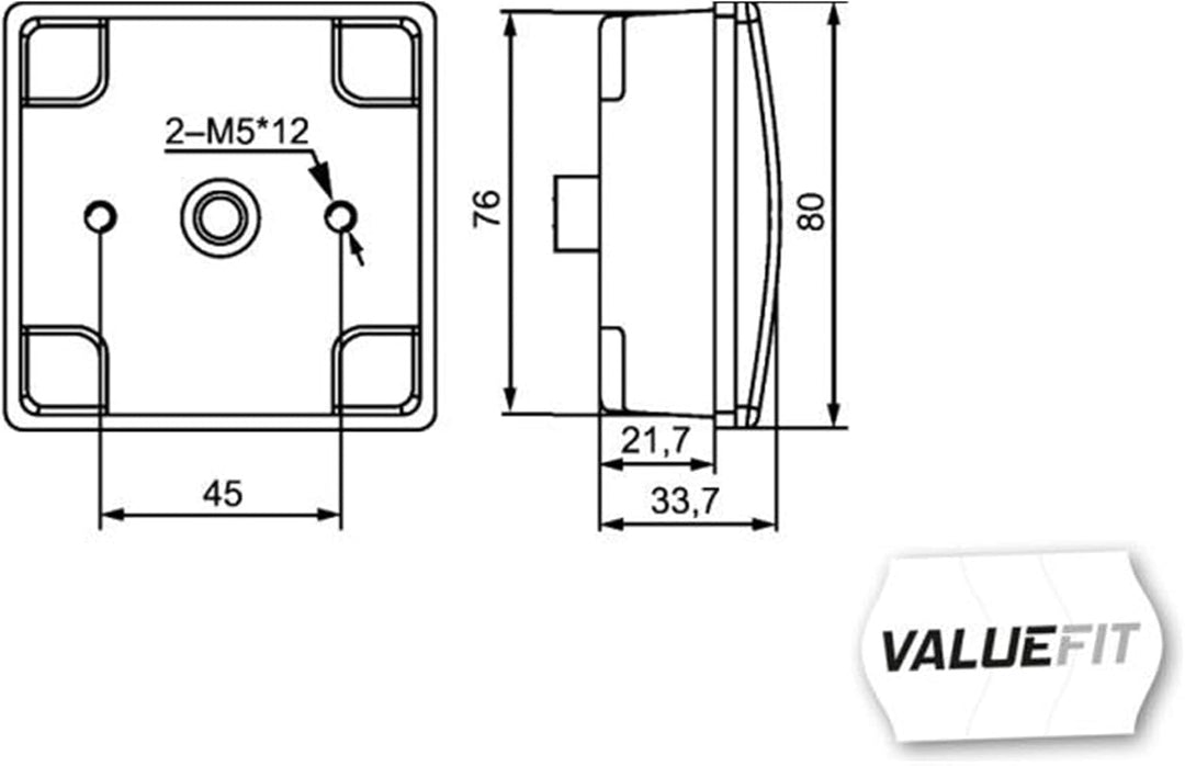 HELLA - Heckleuchte - Valuefit - LED - 24V - Anbau/geschraubt - Lichtscheibenfarbe: rot/gelb - Steck