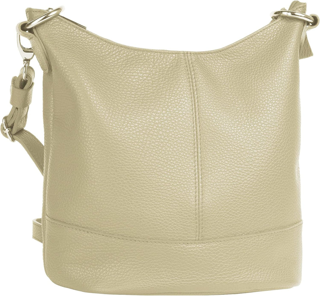 Umhängetasche Echt Leder Damen Made in Italy, Handtasche, Schultertasche, Crossbody Bag aus Leder 02