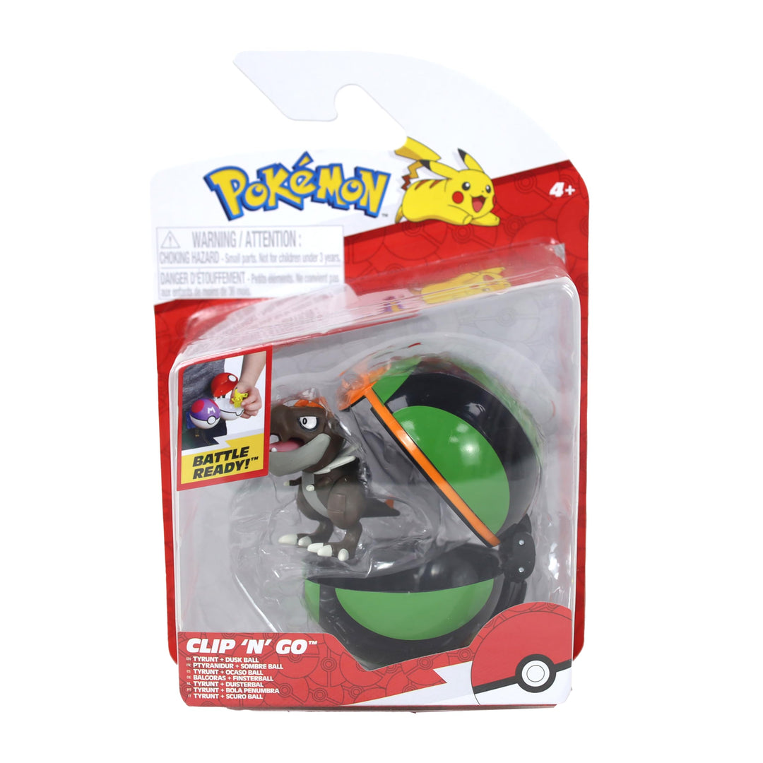 Pokémon PKW4154 - Clip ‘N’ Go Balgoras und Finsterball - Battle Figur und Finsterball, offizielles S