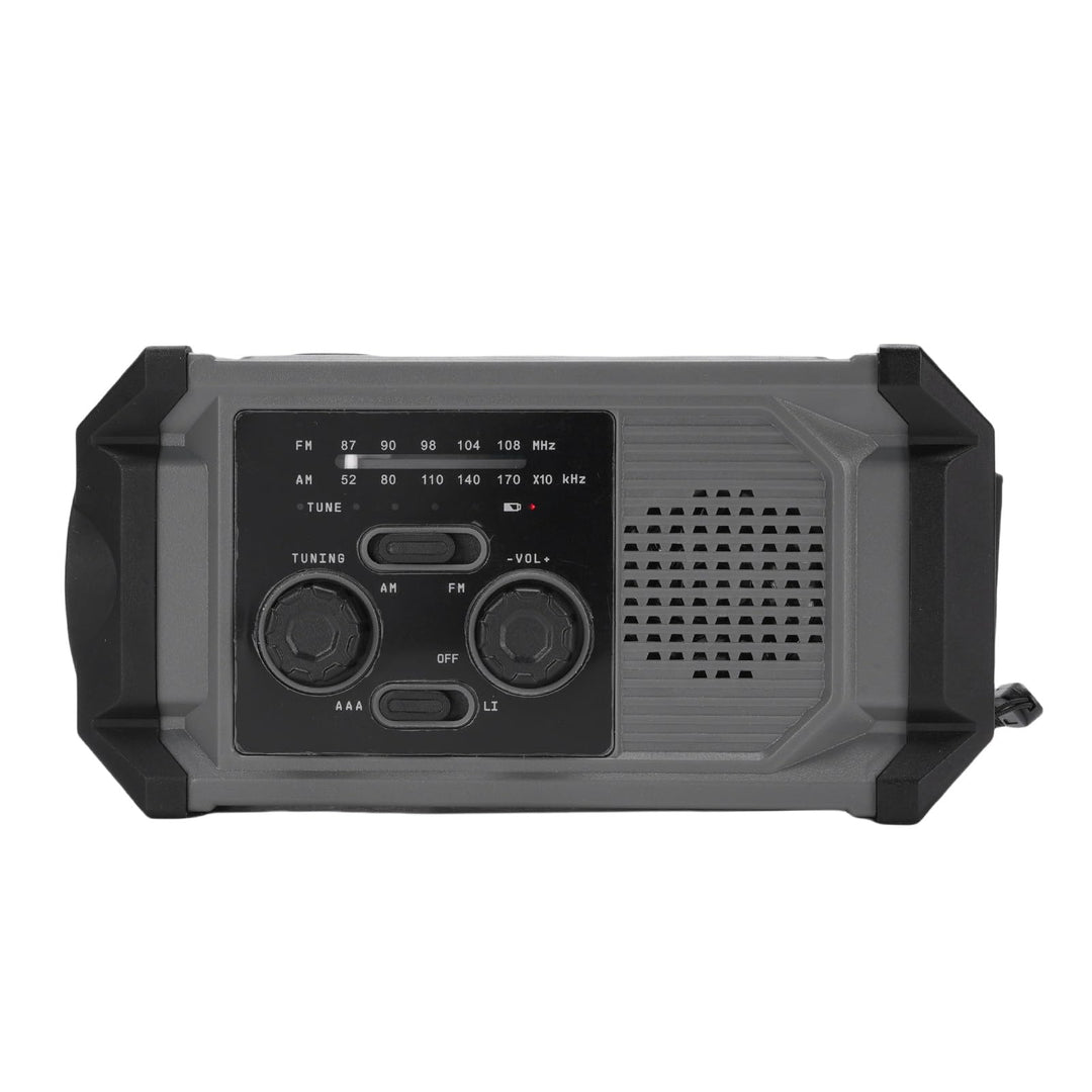 Solarbetriebenes Kurbelradio mit Kurbel, 3 LED-Helligkeit von Lalligne, Multi-Power, Handheld AM/FM