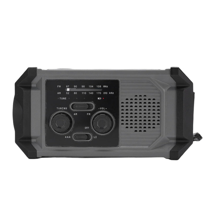 Solarbetriebenes Kurbelradio mit Kurbel, 3 LED-Helligkeit von Lalligne, Multi-Power, Handheld AM/FM