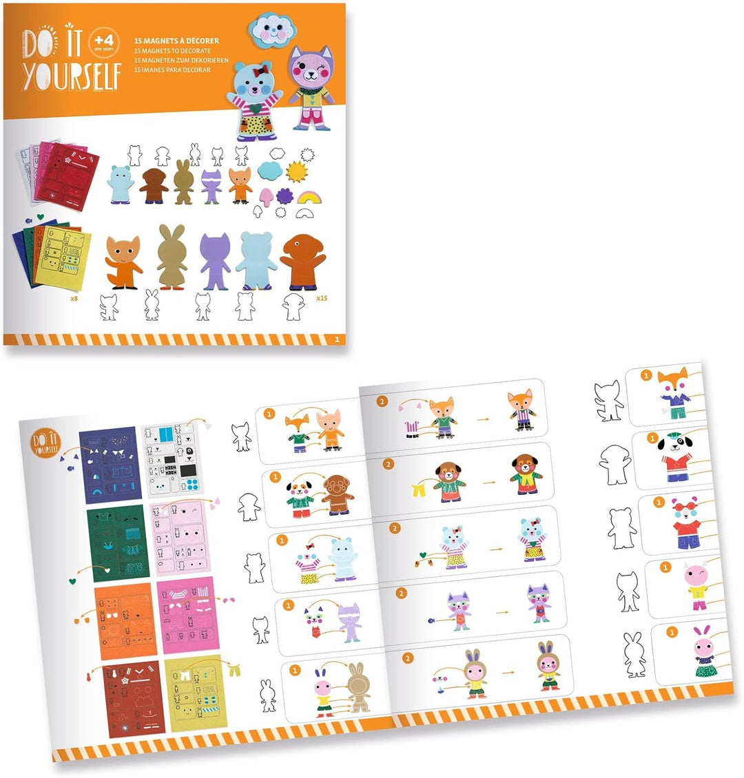 Djeco Kreativ-Mosaikset Funky Family - Sticker und Magnete FSC Mix