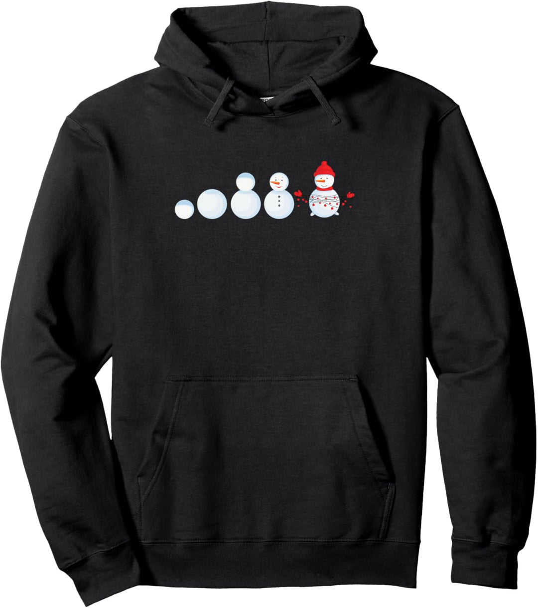 Schneemann Evolution Christmas Santa Nikolaus Xmas Geschenk Pullover Hoodie