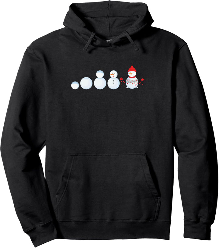 Schneemann Evolution Christmas Santa Nikolaus Xmas Geschenk Pullover Hoodie