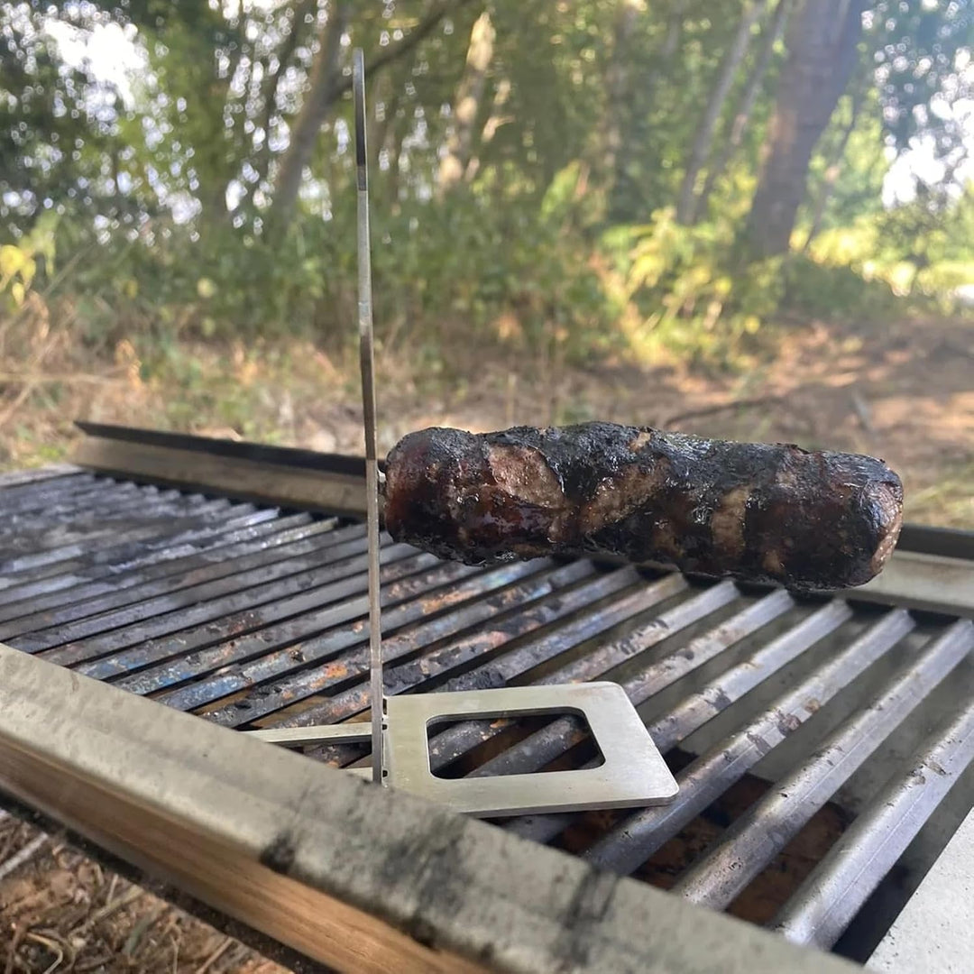 2 Stück Edelstahl BBQ Wursthalter | Spoof BBQ Wursthalter | Kreativer Stehender Mann Wurst Grill Rac