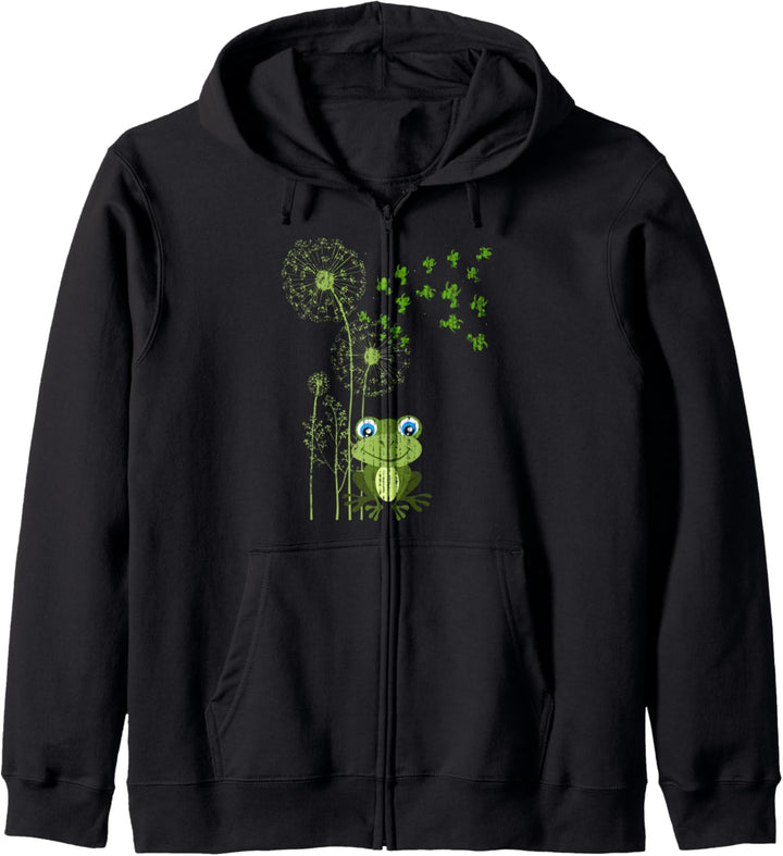 Kawaii Unke Amphibien Niedliches Pusteblume Frosch Kapuzenjacke
