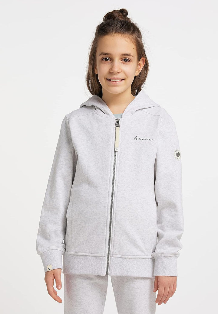 Ragwear Mädchen Sweatjacke oder Hose THEA ZIP ORGANIC Sweatshirt mit Kapuze und Reissverschluss Über