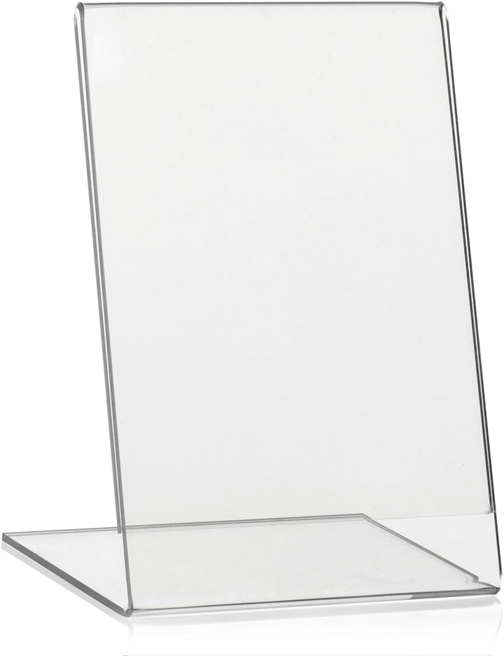 10 Stück VITAdisplays DIN A6 Werbeaufsteller, L-Ständer, L-Aufsteller im Hochformat, Tischaufsteller