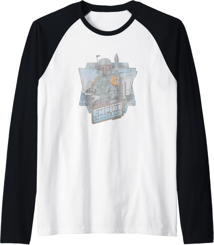 Star Wars The Empire Strikes Back Boba Fett Vintage Portrait Raglan