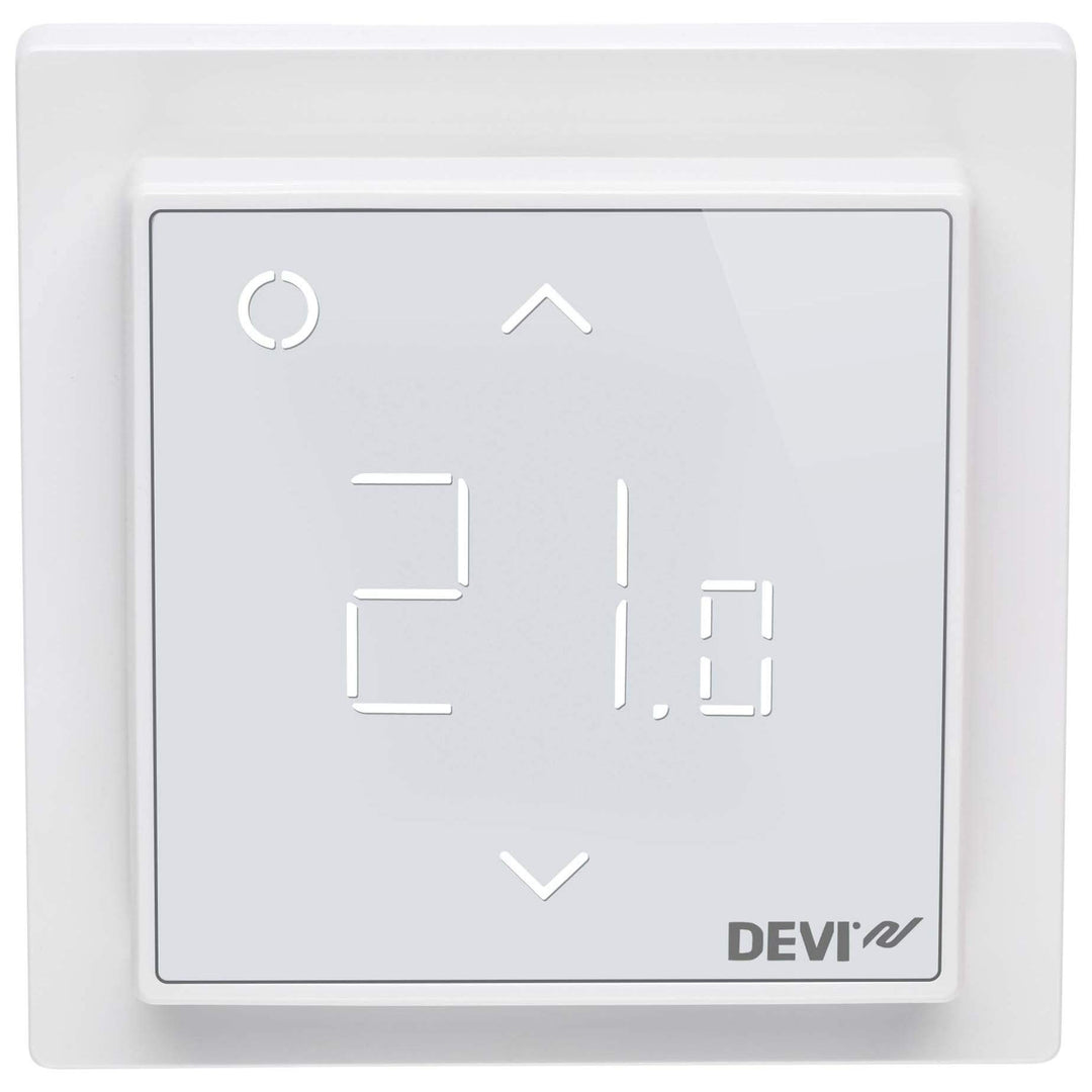 DEVI Raum+BodenThermostat 140F1140 RAL9016 Raumthermostat/Uhrenthermostat 5703466239629, Weiss, x