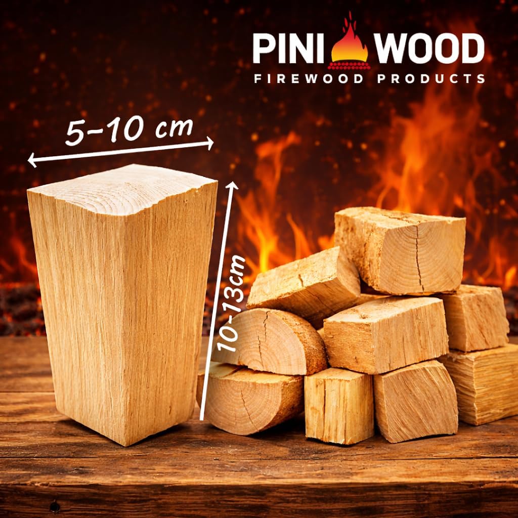 PINI Räucherholz Smokerholz Grillholz BBQ-Holz Wood Chunks Buchenholz OHNE RINDE 30 kg für Smoker Gr