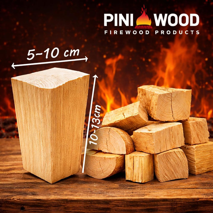 PINI Räucherholz Smokerholz Grillholz BBQ-Holz Wood Chunks Buchenholz OHNE RINDE 30 kg für Smoker Gr