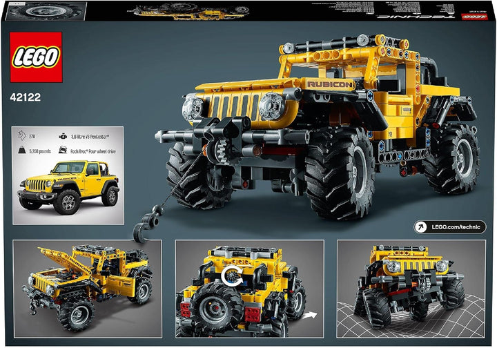 LEGO 42122 Technic Jeep Wrangler, 4x4-Spielzeugauto, Modellbausatz, Offroad-Geländewagen, Geschenkid