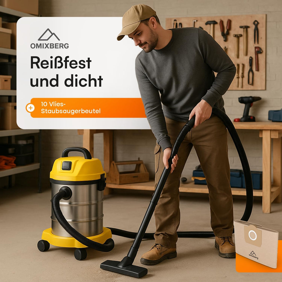 Staubsaugerbeutel für Kärcher 6.959-130.0 10 Stück WD3 Staubsaugertüten für Kärcher Nass Trockensaug