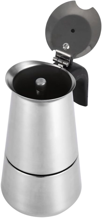 Greensen Espressokocher Edelstahl, 450ml, 9 Tassen, Für Alle Herdarten Inklusive Induktion, Italieni