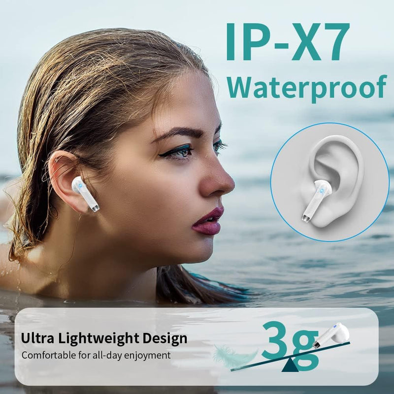 Bluetooth 5.3 Kopfhörer In Ear Kopfhörer Kabellos Bluetooth mit ENC Dual Mic, 2022 Kabellose Kopfhör