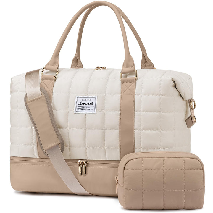 LOVEVOOK Reisetasche Damen, Leicht Puffer Weekender Handgepäck Tasche Kliniktasche Geburt Krankenhau