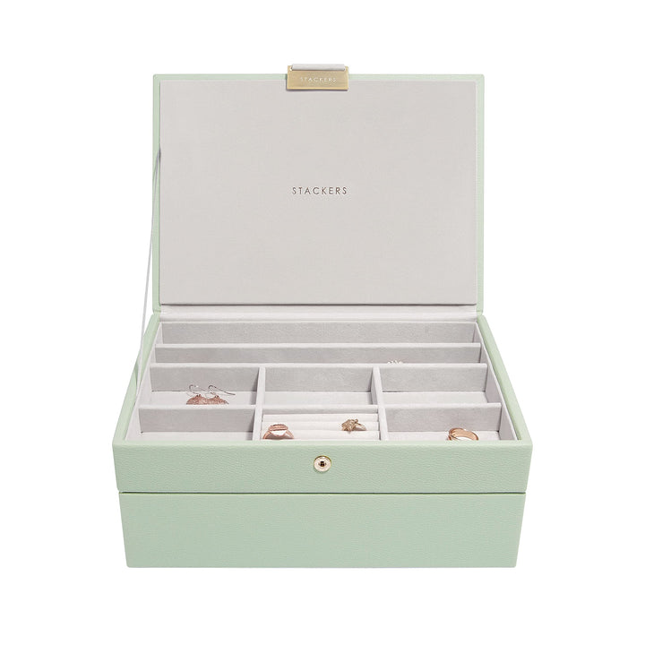 Stackers Grun Klassisch Schmuckschatulle - 2 Sage Green, Sage Green