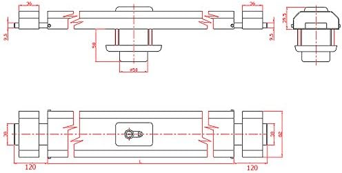 Ckey Panzerriegel Querriegel Panzerriegelschloss Türsicherheit Schliesszylinder 800