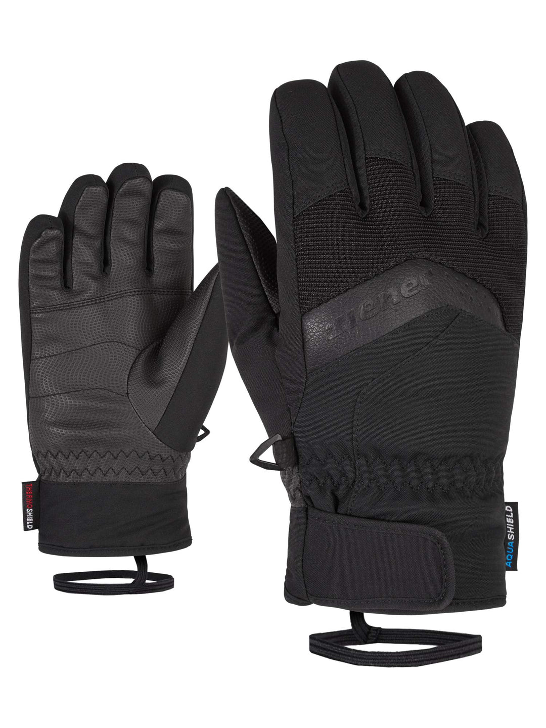Ziener Unisex Kinder Labino Skihandschuhe 6 Schwarz, 6 Schwarz