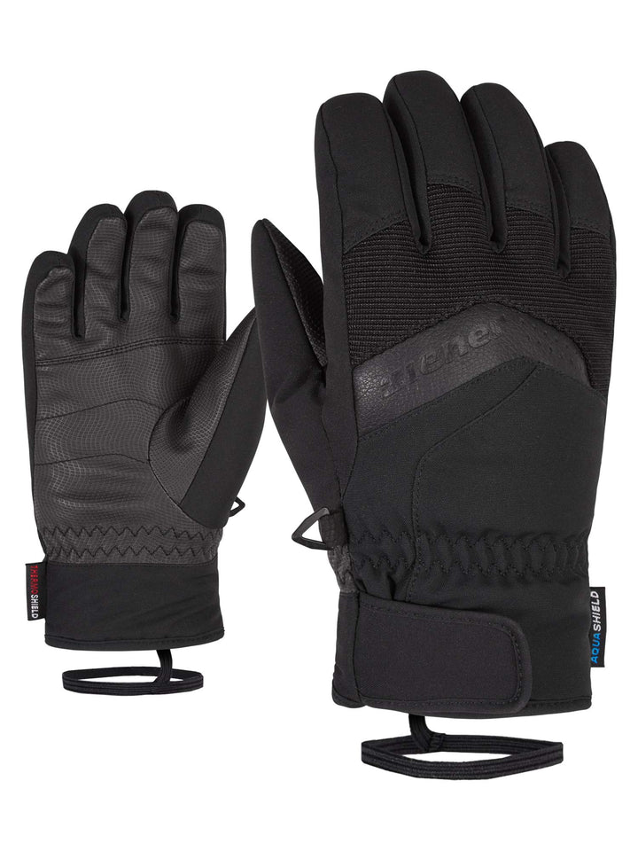 Ziener Unisex Kinder Labino Skihandschuhe 6 Schwarz, 6 Schwarz