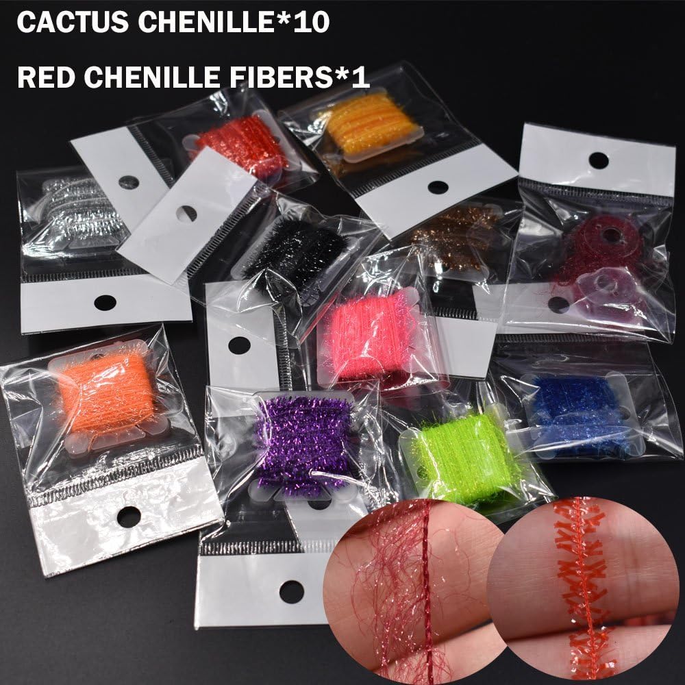 PHECDA PROFLY Federn Pelz Faden Kristall Flash Line Haken Fliegenbinden Materialien Fly Tying Starte
