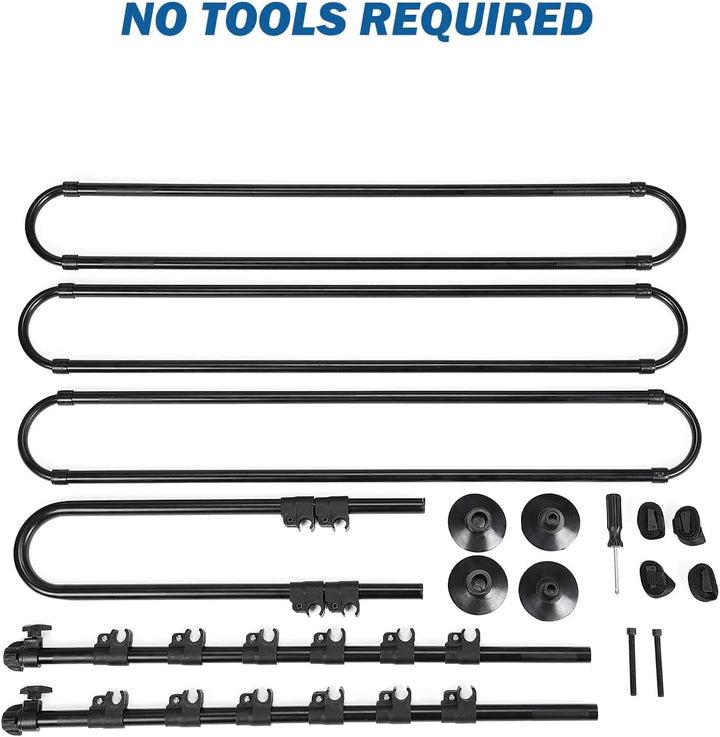 JOYTUTUS Hundegitter Auto Kofferraum, Kofferraum Trenngitter Hund, Verstellbare Breite, Hundeschutz