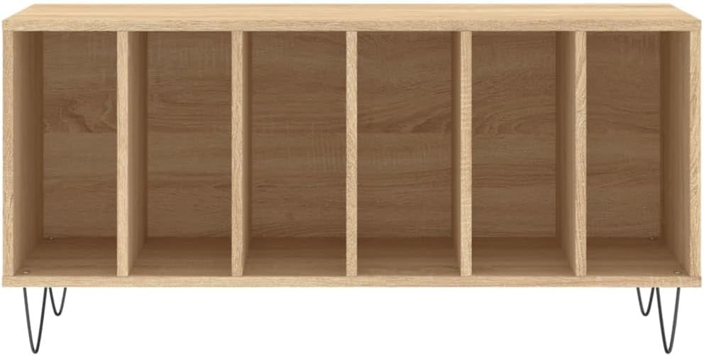 Sonoma Eiche Möbel Regal CD-Halter Vinyl Bass TV Holz Mehrschichtig 100x38x48 cm Sonoma Eiche, 100x3