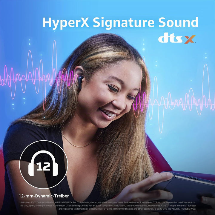 HyperXCloud MIXBuds-EchtekabelloseOhrhörer,Bluetooth-kompatibel,Low-Latency-Gaming-Modus,USB-CWirele