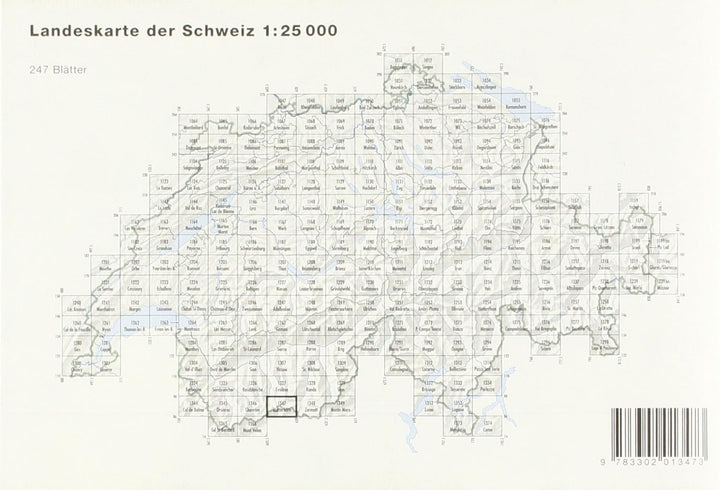 1347 Matterhorn: Arolla - Mont Collon - Breuil-Cervina (Landeskarte 1:25 000, Band 1347), Karte