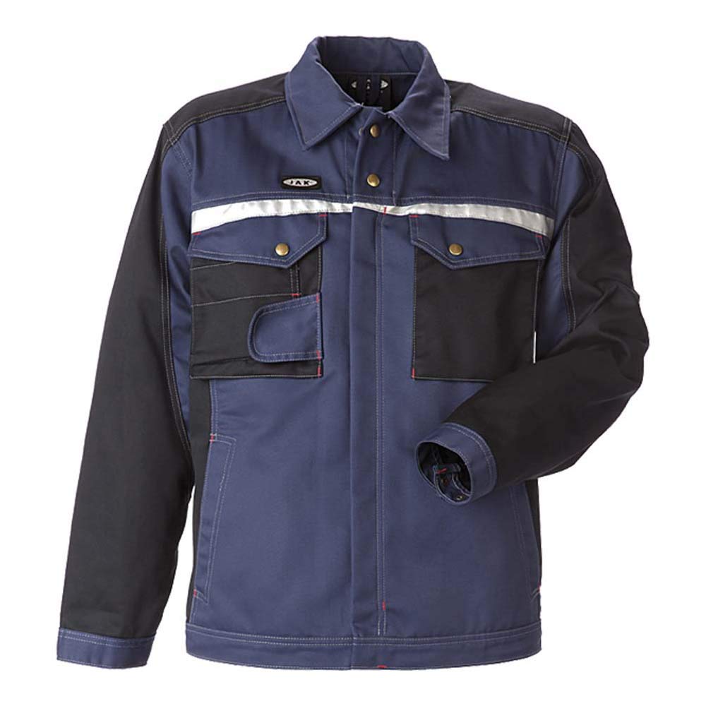 J.A.K. 92055204 Serie 9205 65% Polyester/35% Baumwolle Blousonjacke, Petrol/Schwarz, XL Grösse