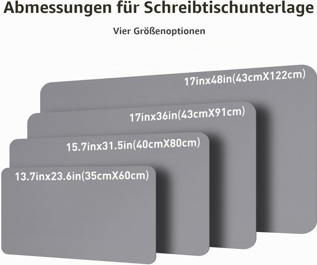 Aothia schreibtischunterlage,Mauspad, Büro-Schreibtischmatte, rutschfester PU-Leder-schreibtischmatt