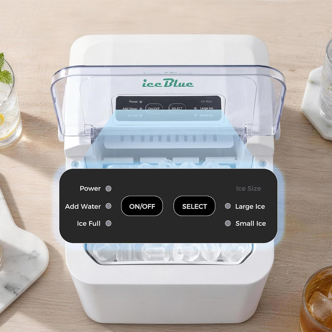 Eismaschine, 2 Grössen an Kugeleis Tisch-Eismaschine - weiss | Eismaschine mit täglich 12 kg Eisauss