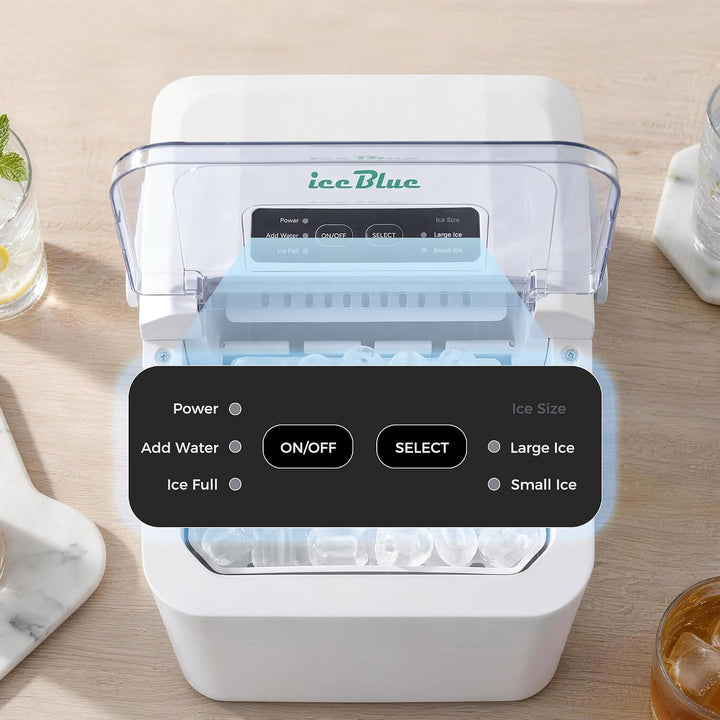 Eismaschine, 2 Grössen an Kugeleis Tisch-Eismaschine - weiss | Eismaschine mit täglich 12 kg Eisauss