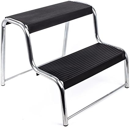 ProPlus Doppeltrittstufe für Wohnwagen und Wohnmobil mit Antirutschbelag - 48 x 44 x 37 cm - in schw