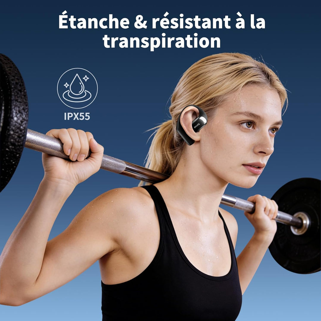 OHAYO Open Ear Kopfhörer Komfortabel, Bluetooth Kopfhörer Sport, 40h Wiedergabe, Fester Halt, Starke