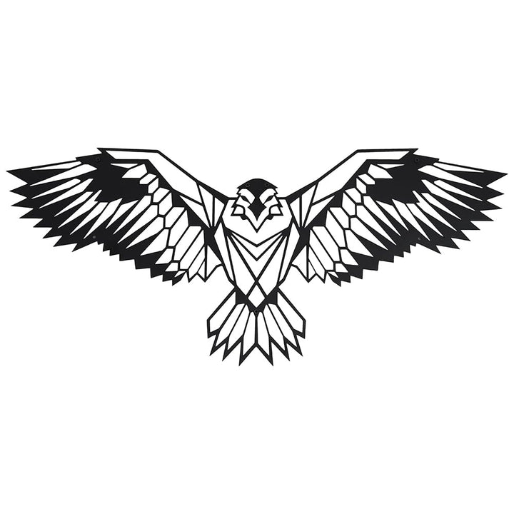 Hansmeier® Wanddeko Metall Adler | 80 x 35 cm | Wasserfest | Wandbild für Aussen und Innen | Metalld