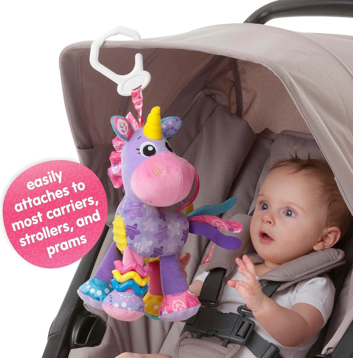 Playgro Activity Friend Stern Unicorn – Einhorn Aktivität für Neugeborene ab 0 Monaten mit Clip, leb