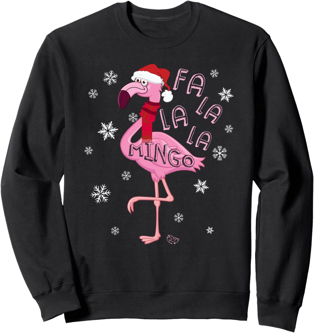 Fa La La La Mingo Lustige rosa Flamingo Weihnachten Sweatshirt