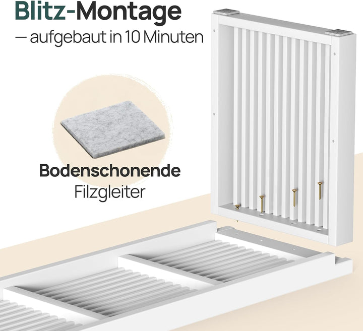 Bambus Schuhschrank - Schuhbank - Sitzbank mit Stauraum - Schuhregal Holz | BAM BOO BOX Schuhbank mi