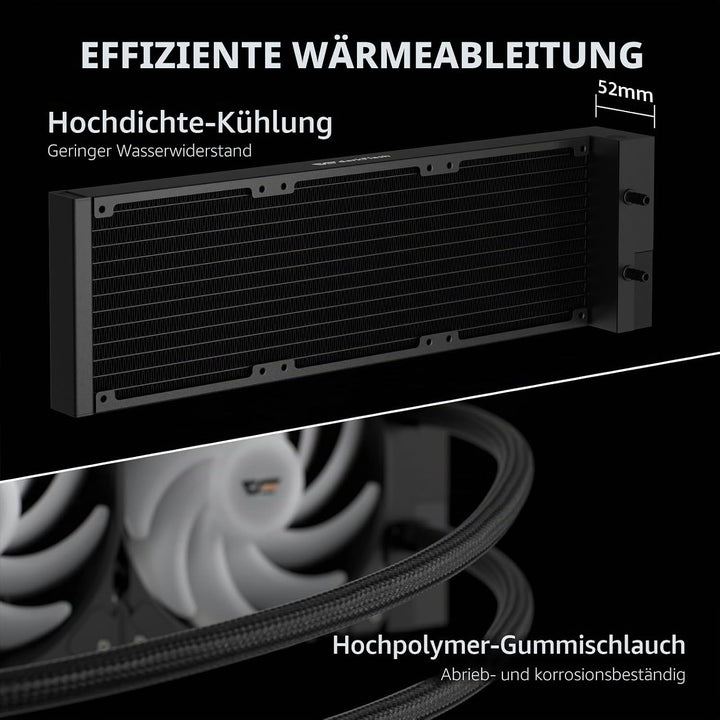 darkFlash DNA360A AIO CPU-Flüssigkeitskühler, Hochleistungspumpe, ARGB-Sync, PWM-Lüfter, mit Anpassb