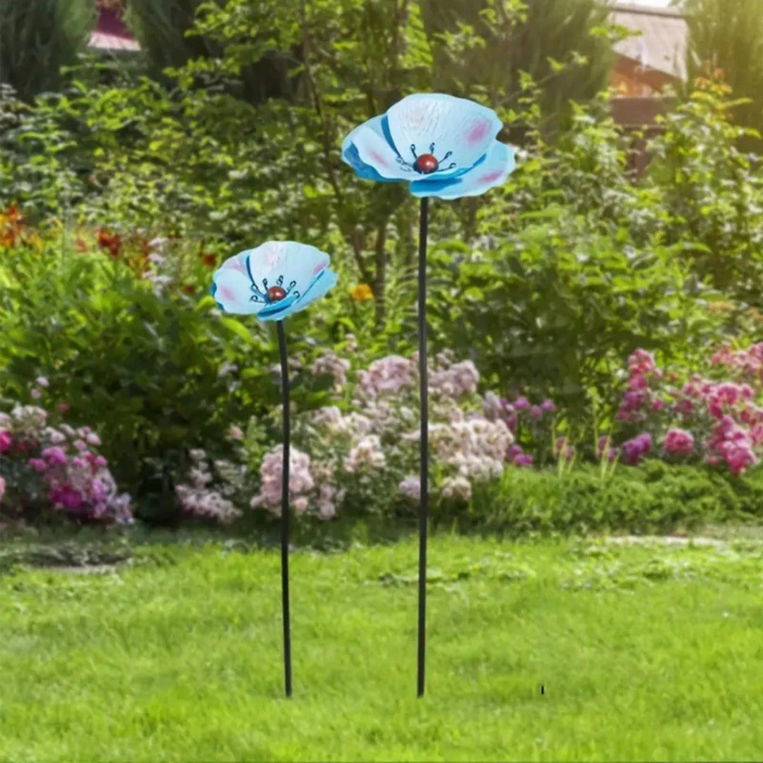 2 Stück Vogeltränke, 90-65cm Gartenstecker Metall Gartendeko, Vogeltränke Stehend Insektentränke für