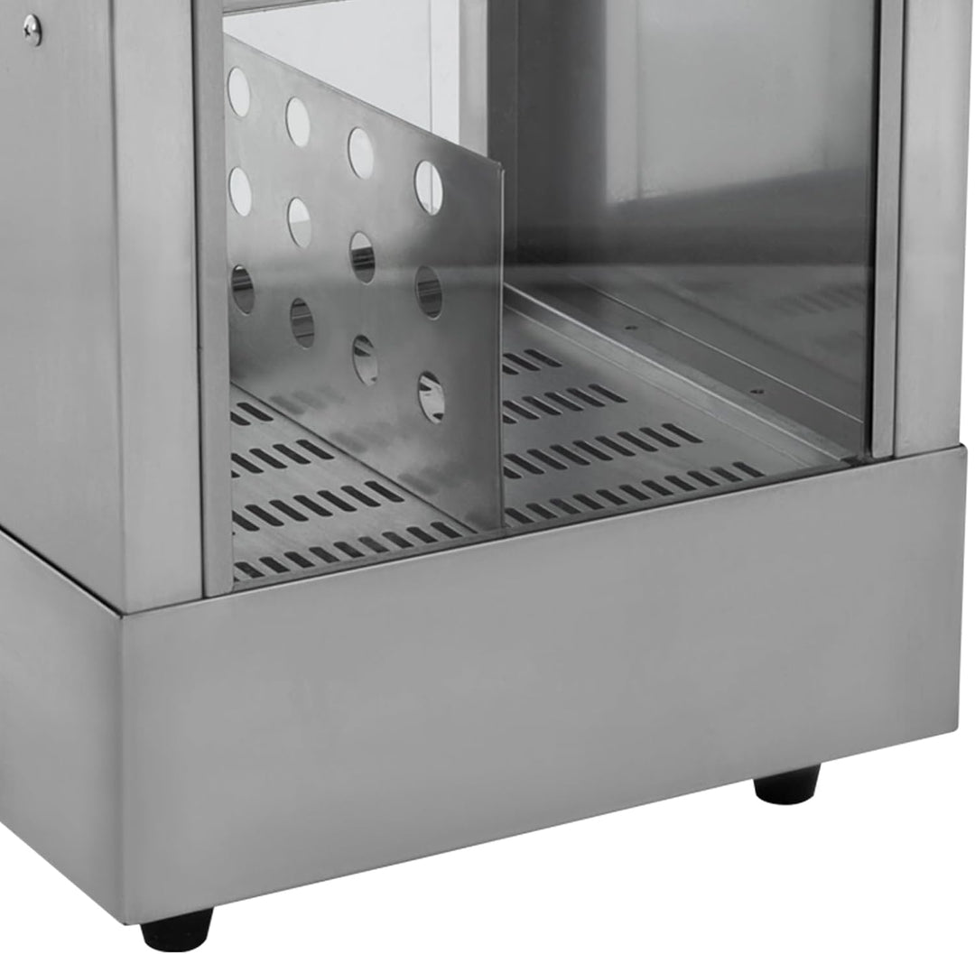 Hot Dog Dampfgarer, 40L 2-stufiger Hot Dog Hütten-Dampfgarer mit Servierzange und Ablassventil, für